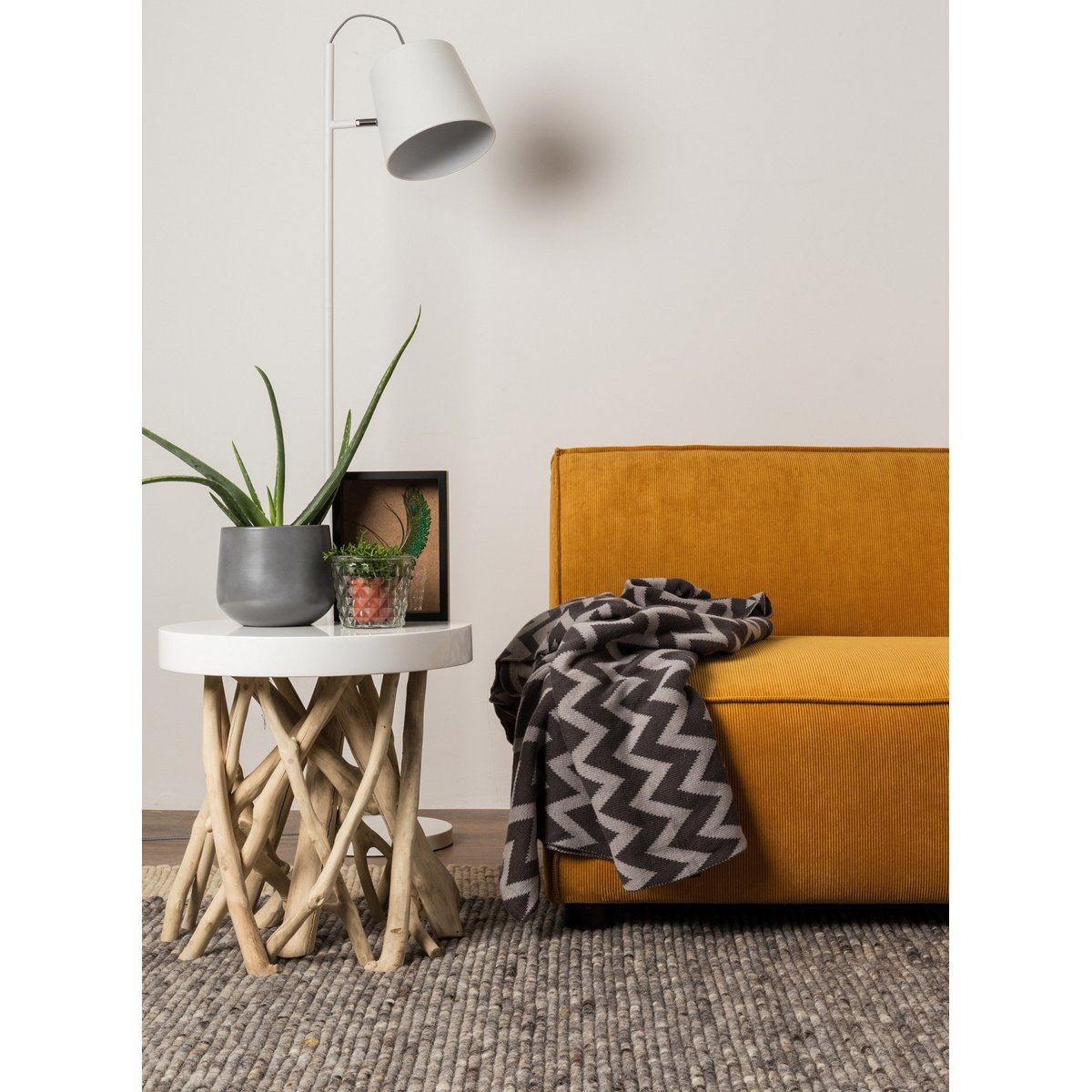 Lampadaire design Buckle Head - deco blanc, D'ARPEJE