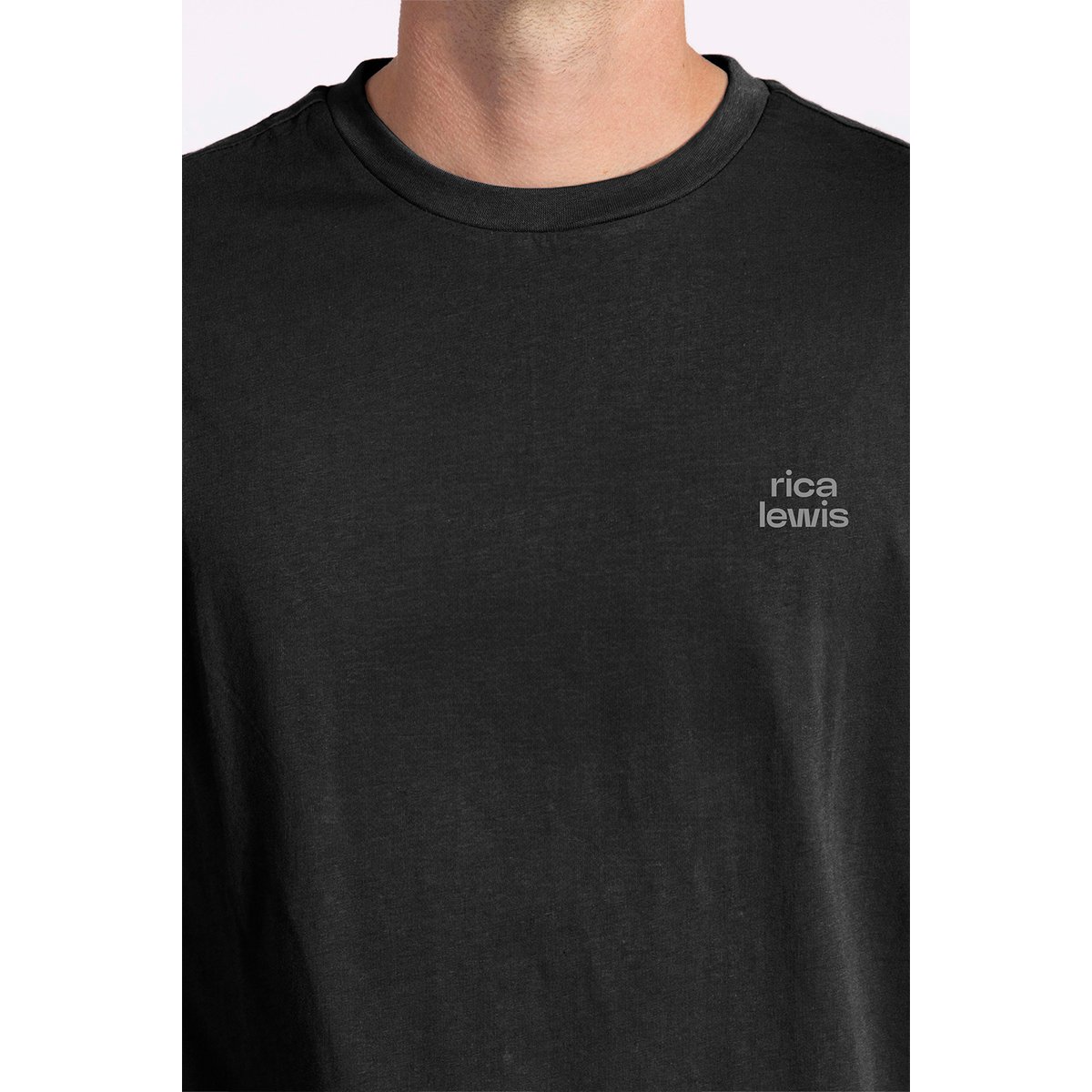 T-shirt Essentiel en coton SIGNAT6 noir, RICA LEWIS