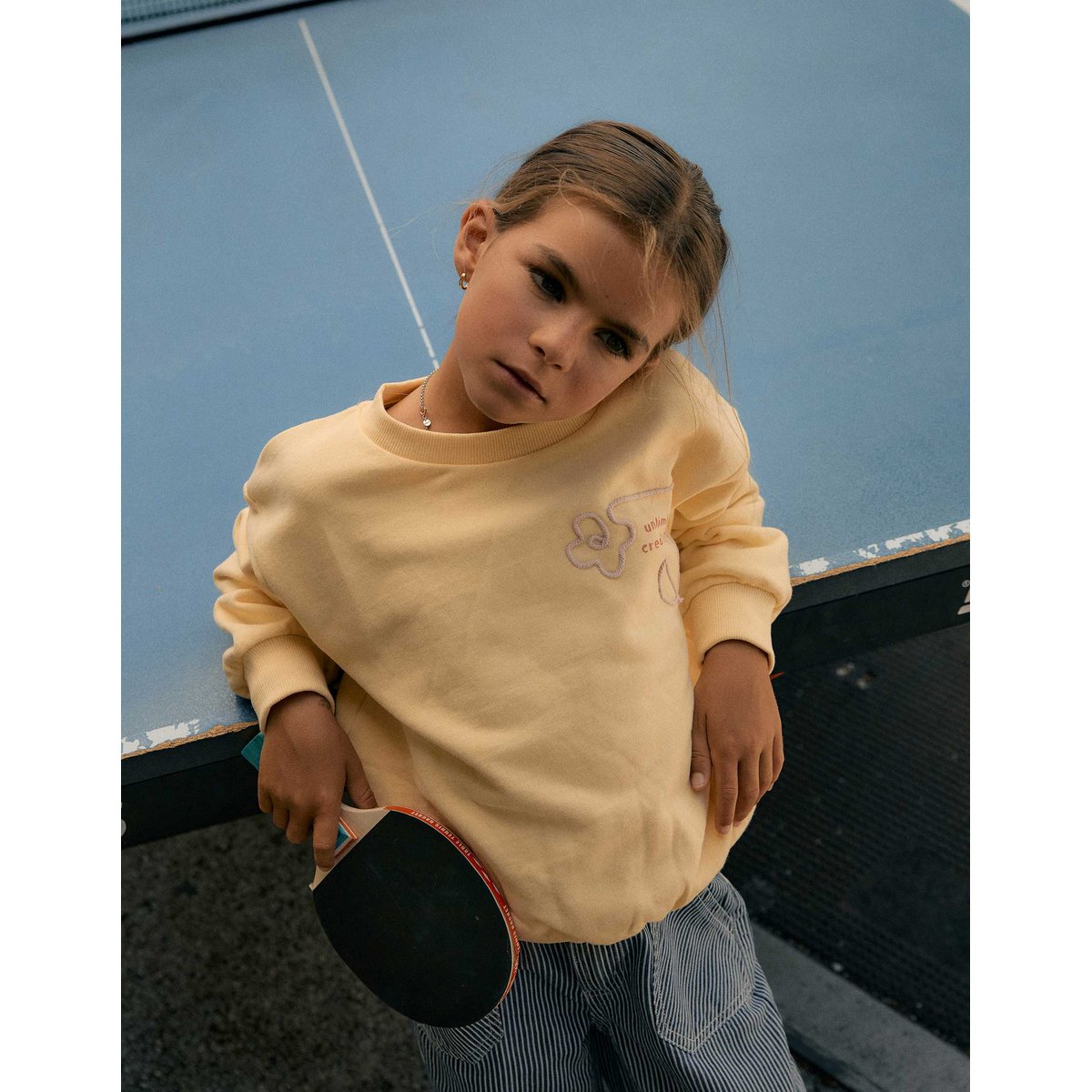 Sweat en coton avec imprimé Creativity jaune, ZIPPY