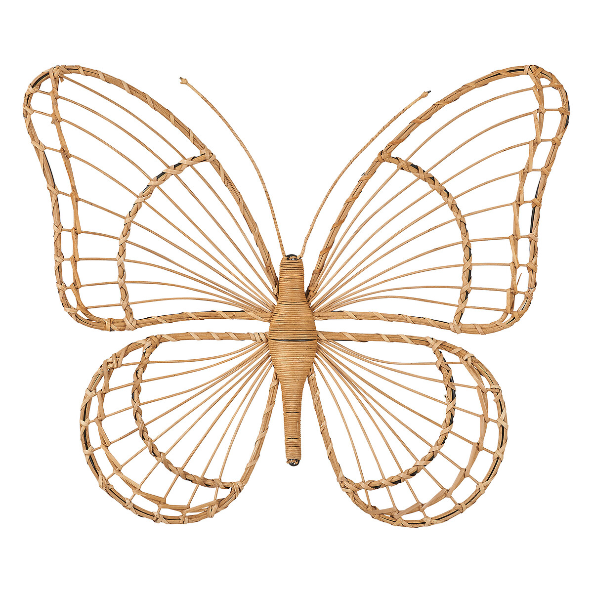 Large Natural Rattan Butterfly Wall Art natural, ÉDITÉ