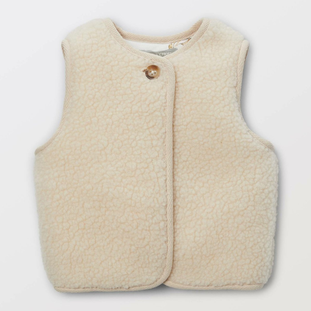 Gilet sans manches en sherpa calisson, BOUT'CHOU