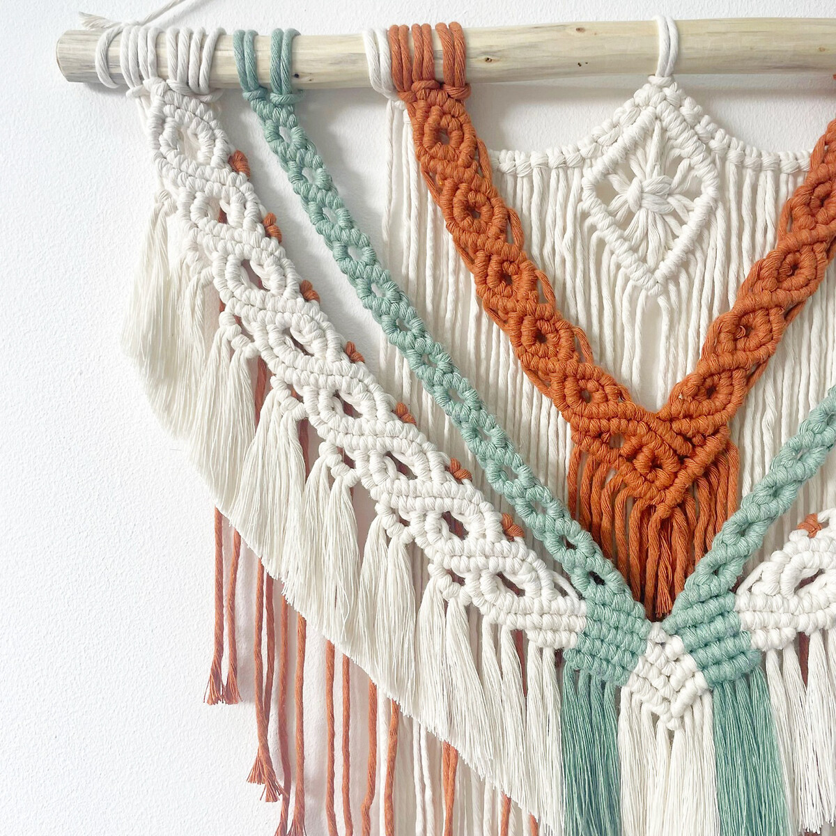 Painel de decoração de parede em macramé, MACRAMAR multicolor, MACRAMAR