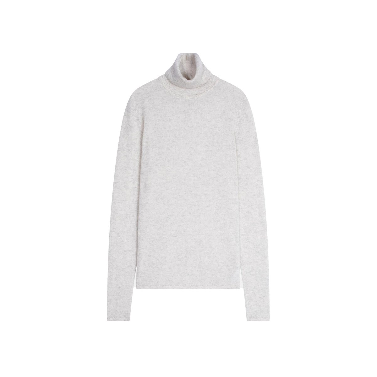 Pull Col Roulé Gris Perle Chiné Ava gris clair, JUST CASHMERE