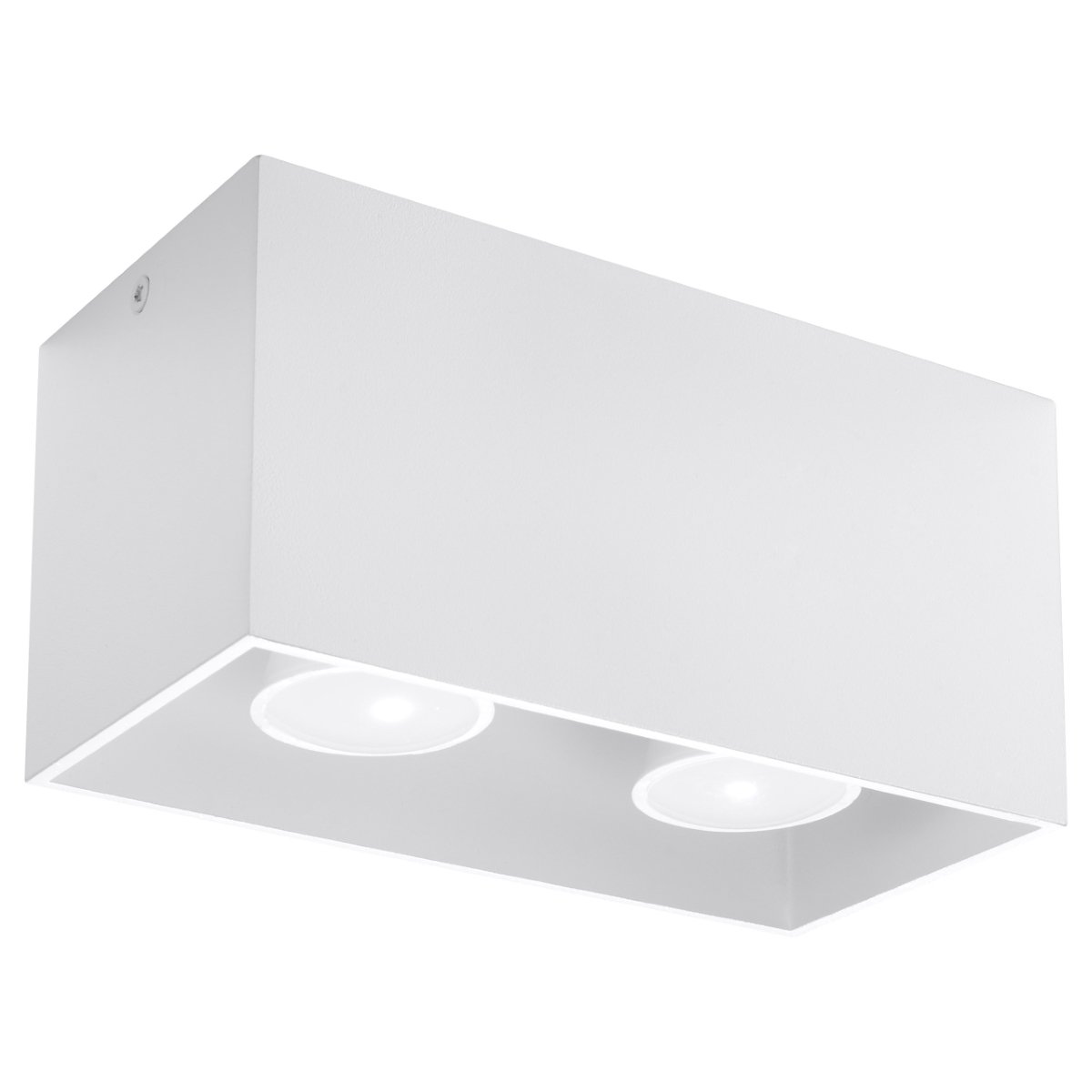 Plafonnier Aluminium Blanc GU10 2 Quad blanc, EDEN