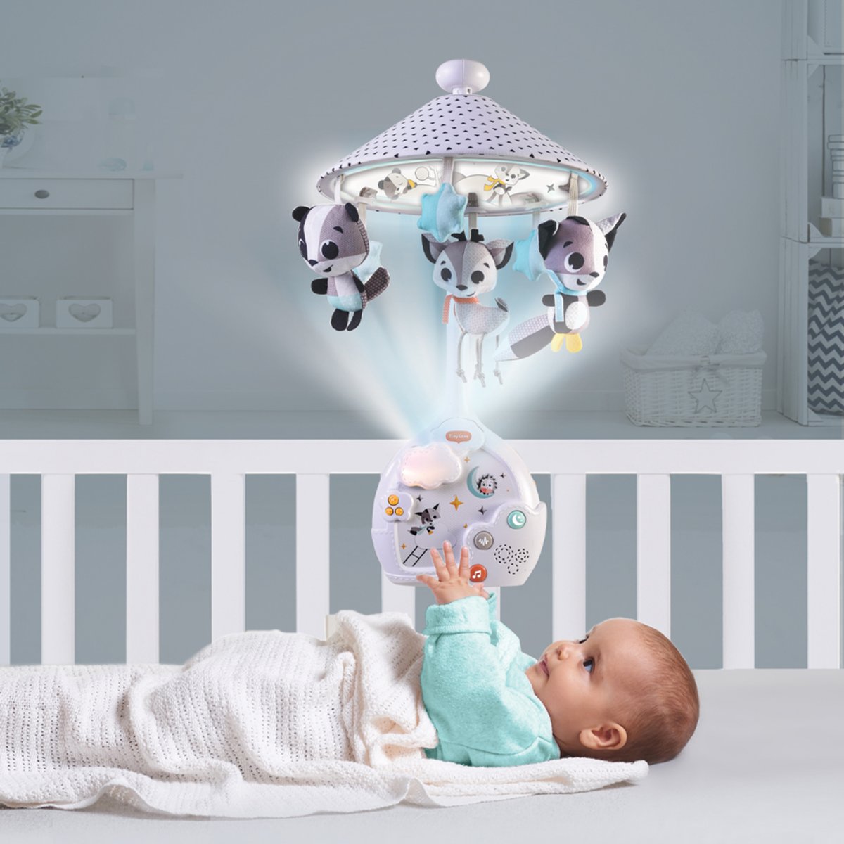 TINY LOVE Mobile musical bébé 3 en 1 avec veilleuse magical tales, TINY LOVE