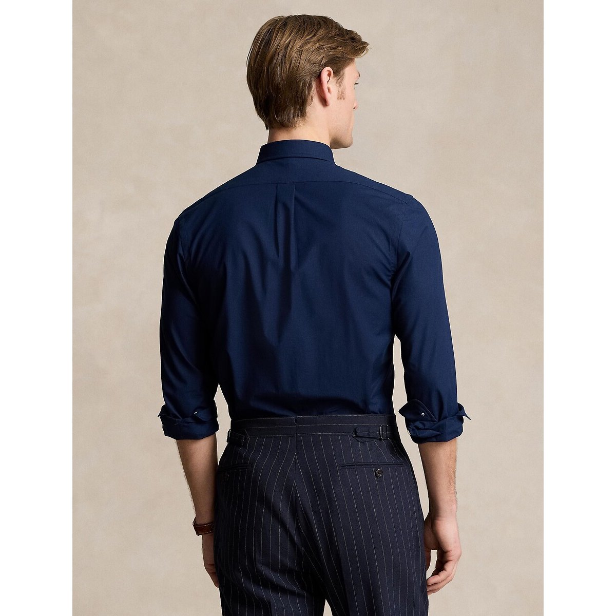 Overhemd in stretchpopeline, slim fit donkerblauw, POLO RALPH LAUREN