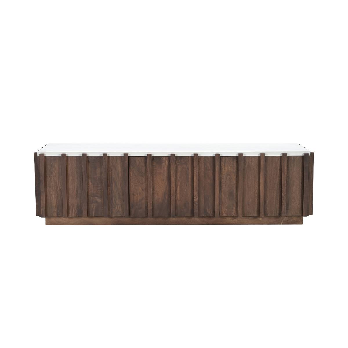 Meuble tv en bois de manguier LILITH bois foncé, MADE IN MEUBLES