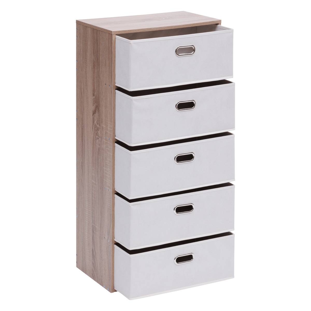 Commode 3 tiroirs en bois DRESS UP beige, 5FIVE SIMPLY SMART