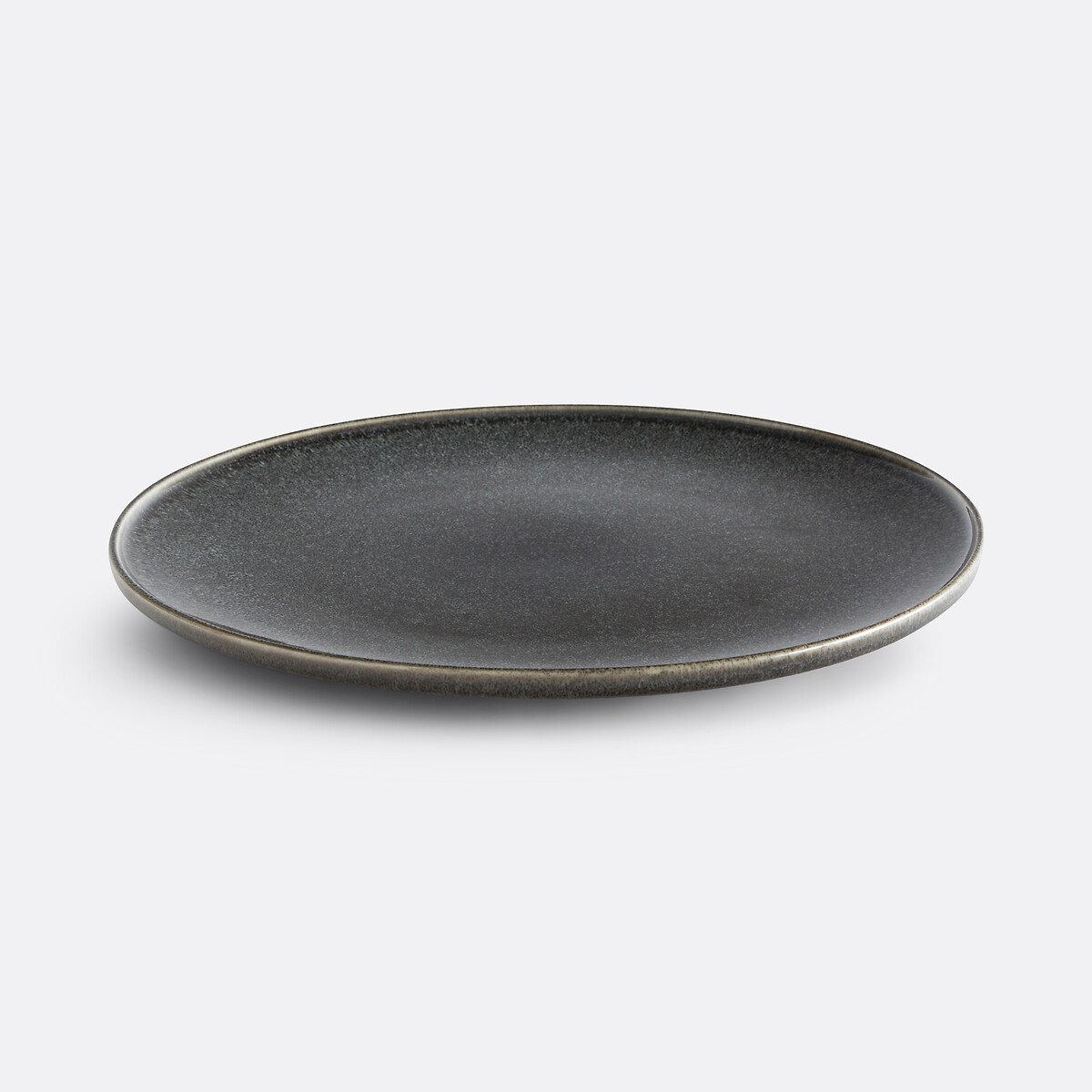 Set of 6 Onda Sandstone Plates charcoal grey, LA REDOUTE INTERIEURS
