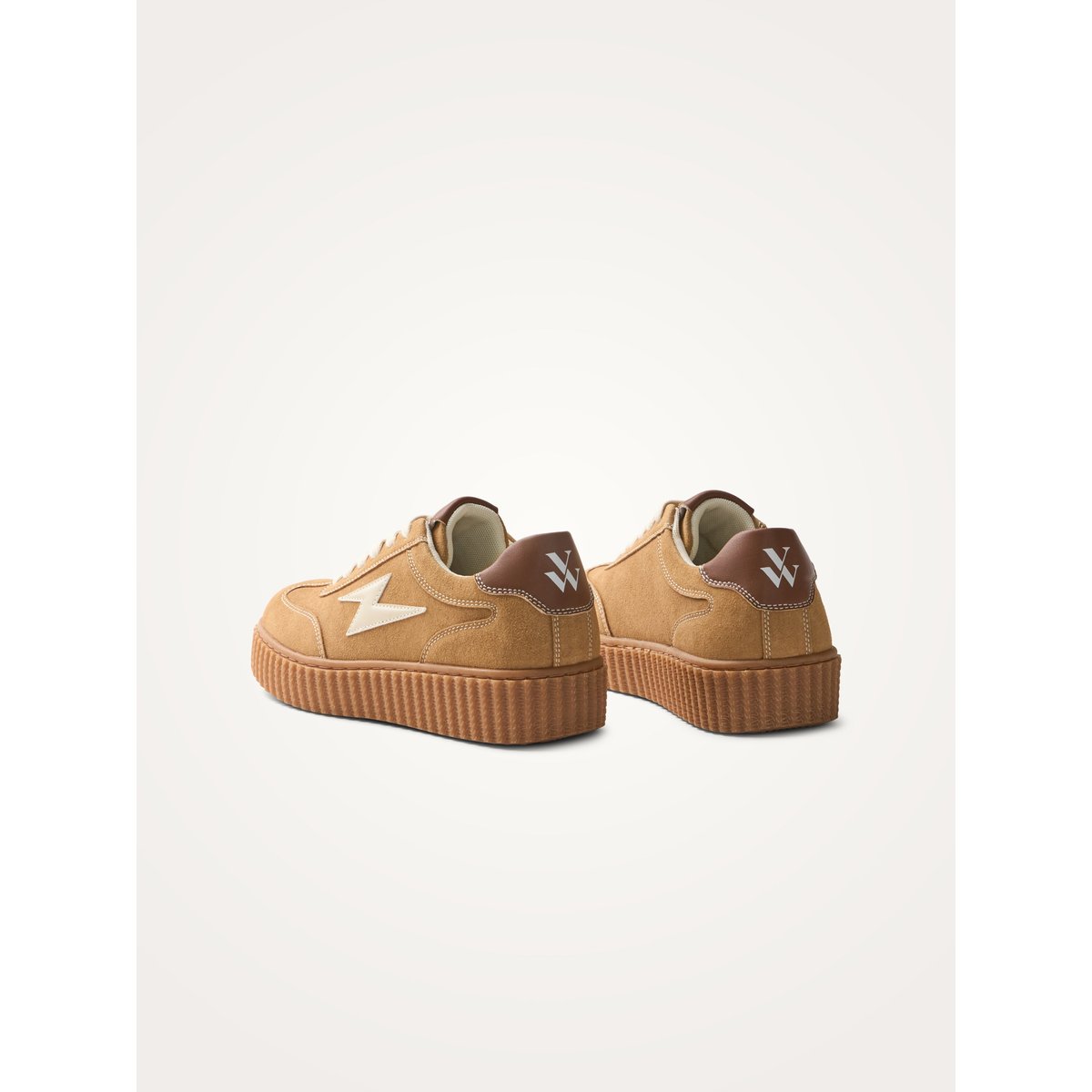 Baskets éclair à lacets MAGGIE Emblem Lace camel, VANESSA WU