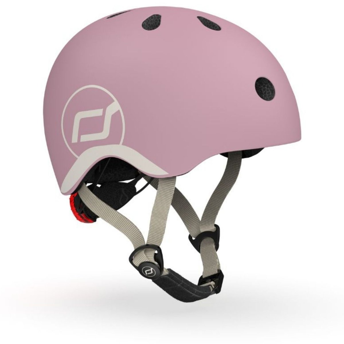 Casque rose, gris, blanc, SCOOT AND RIDE