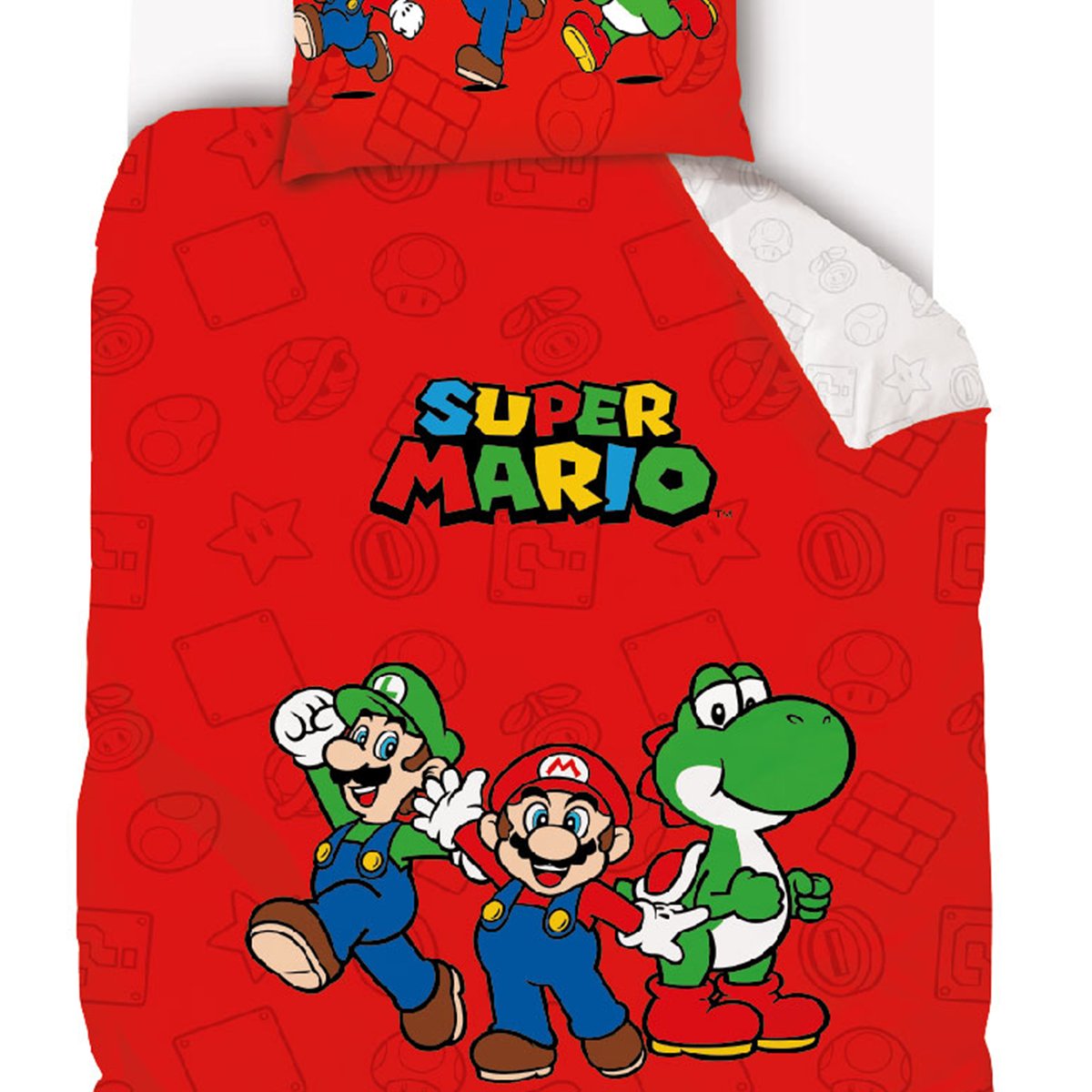 Parure de lit enfant coton Bros rouge, EDEN