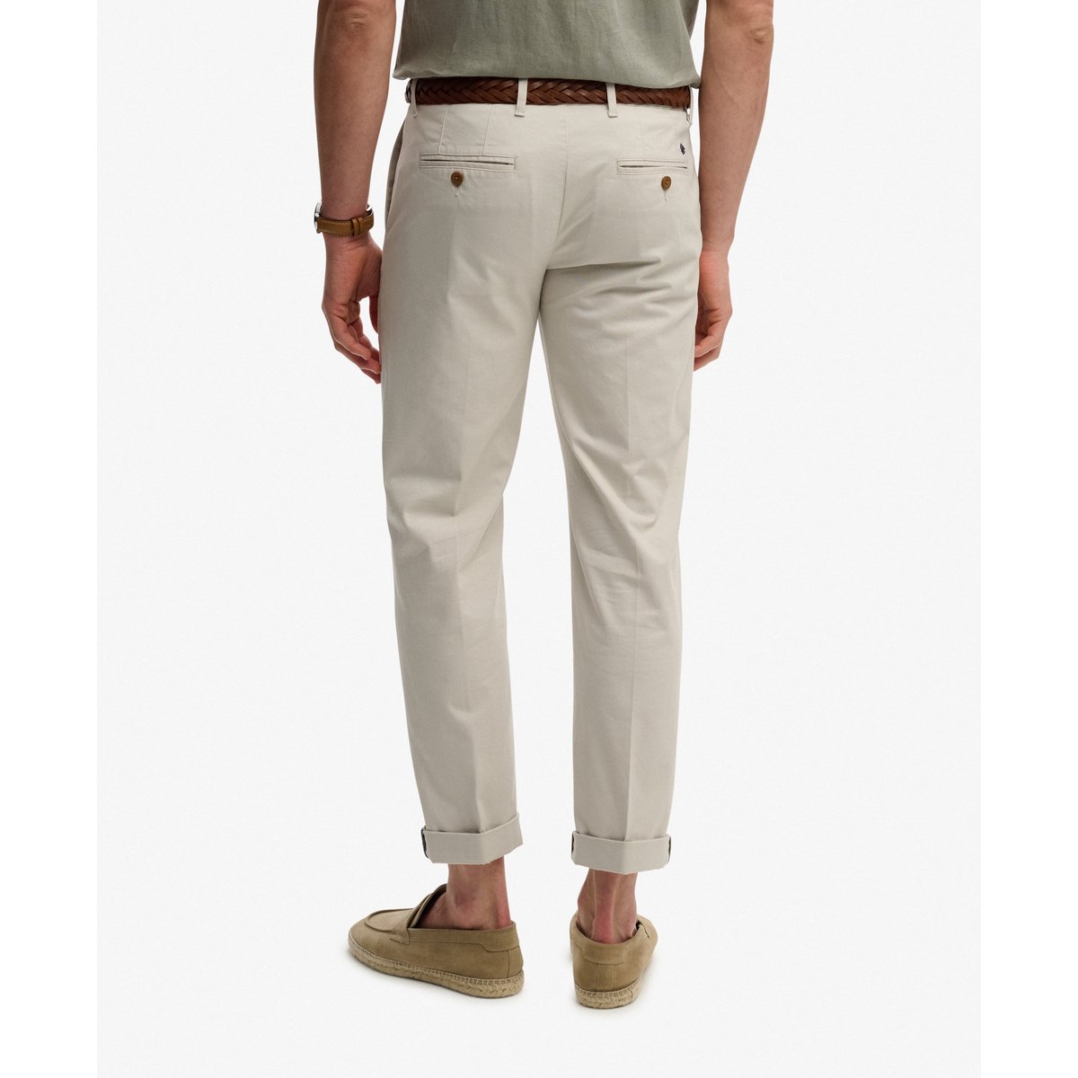 Chino Premium coupe classique gris jour de pluie, SUPERDRY
