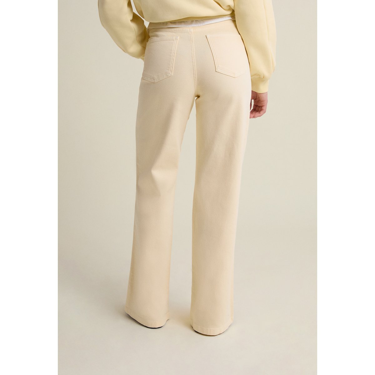 Pantalon droit taille haute CLEMENCE GD vanille, ETAM