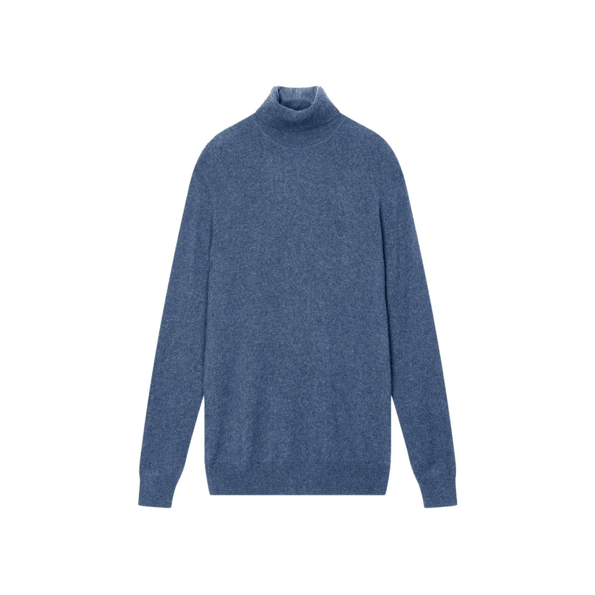 Pull Col Roulé Bleu Denim Connor bleu denim, JUST CASHMERE