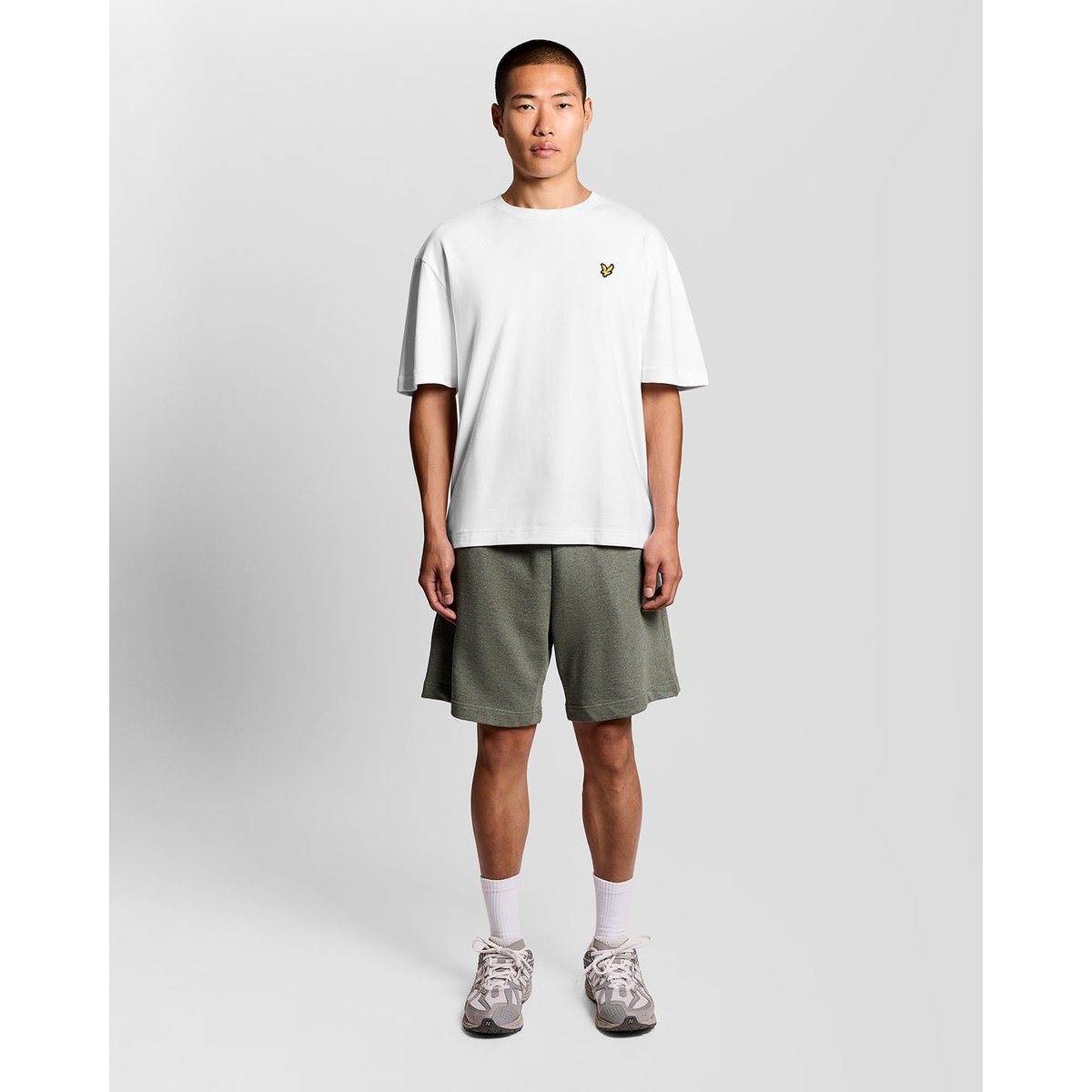 T-shirt ultra doux en mélange de coton blanc, LYLE & SCOTT