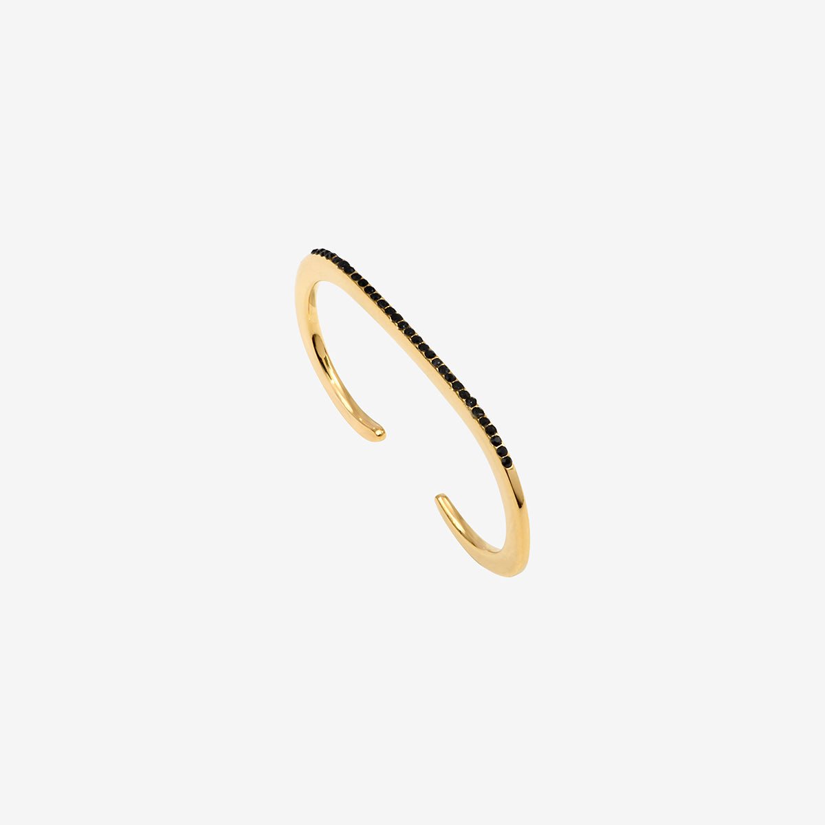 Bague plaquée or chloé - kind of things cristal noir, CAROLINE NAJMAN