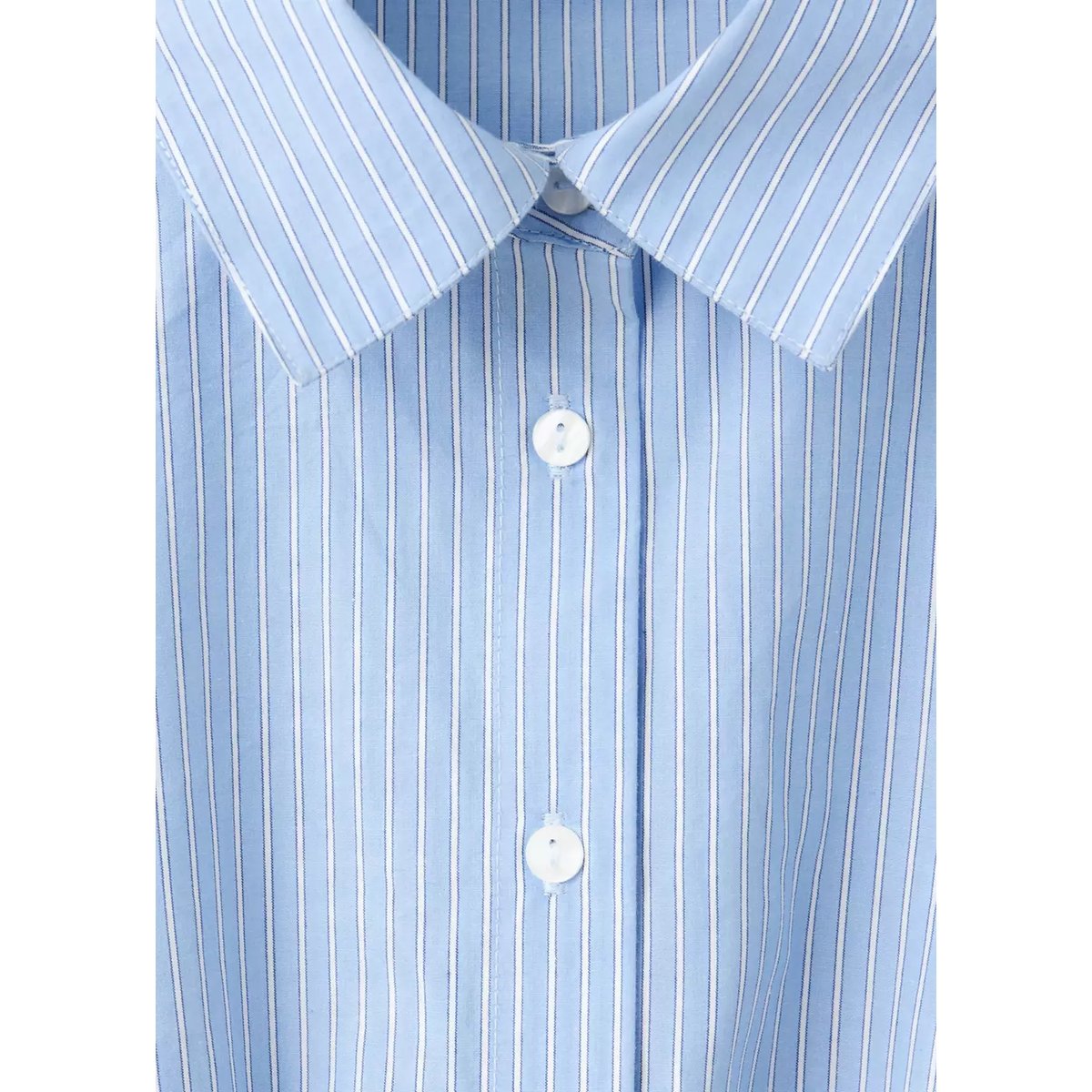 Chemise 100 % coton rayures bleu ciel, MANGO TEEN