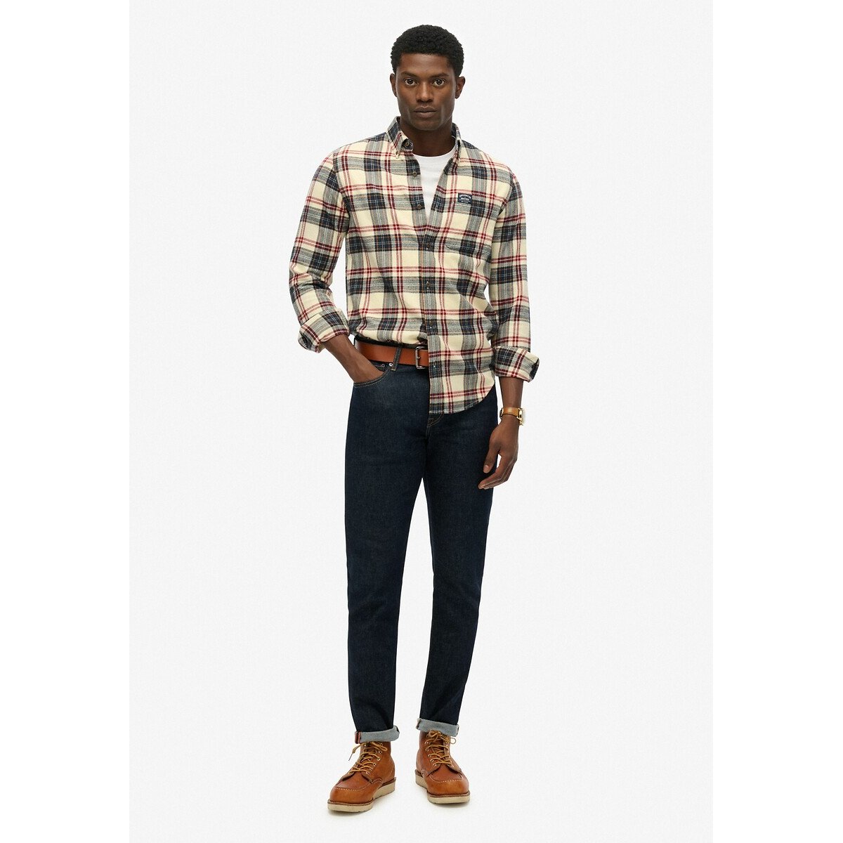 Checked Shirt off-white, SUPERDRY