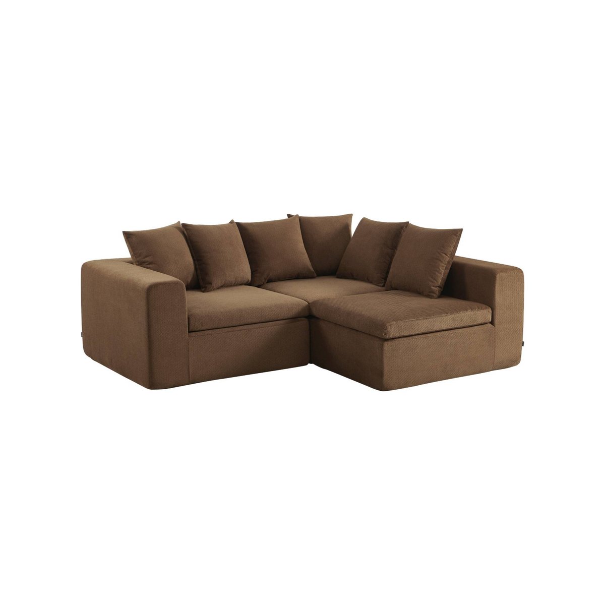 Canapé compressé modulable tissu chenille 4 places MOVI blanc, SWEEEK