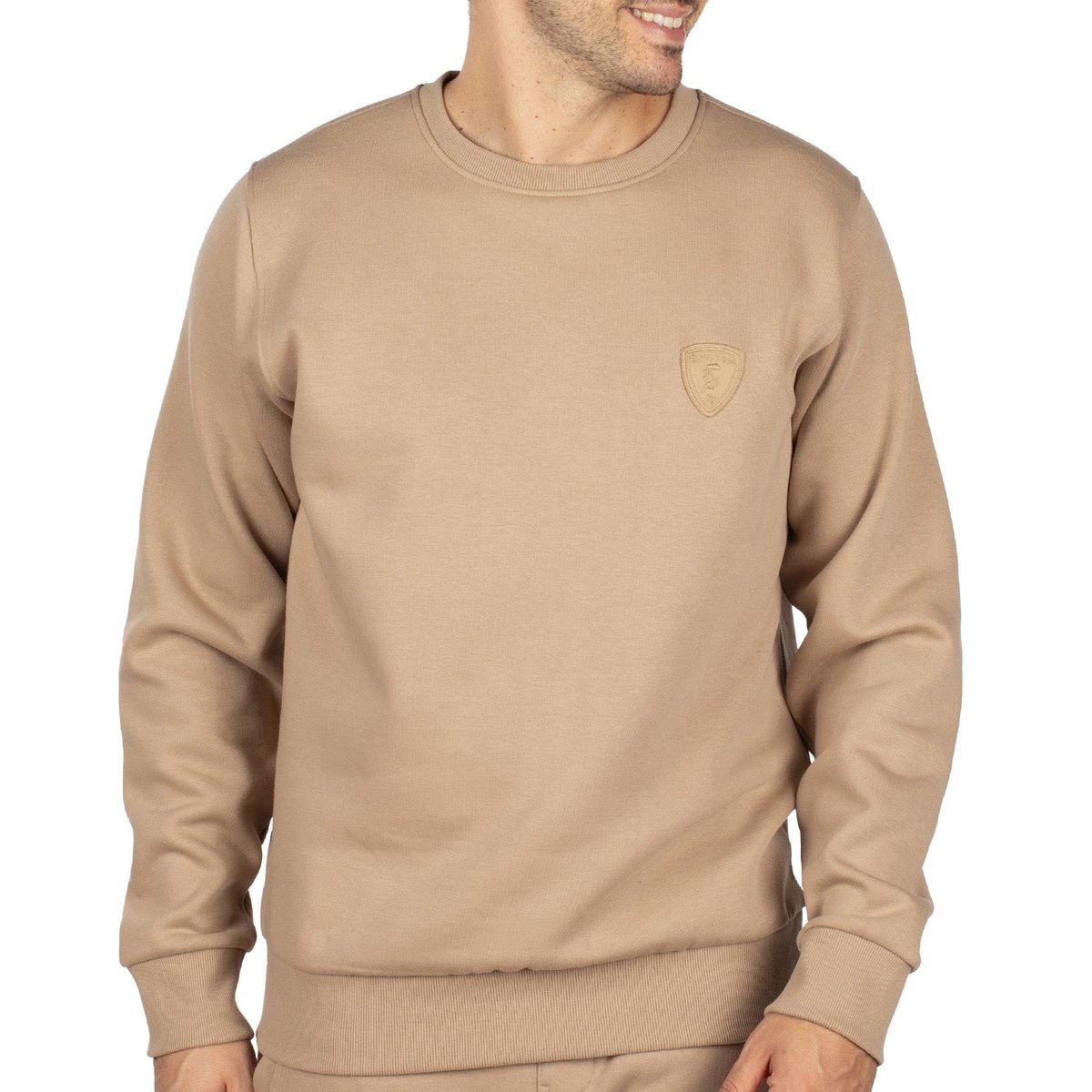 Sweat col rond team beige, SHILTON
