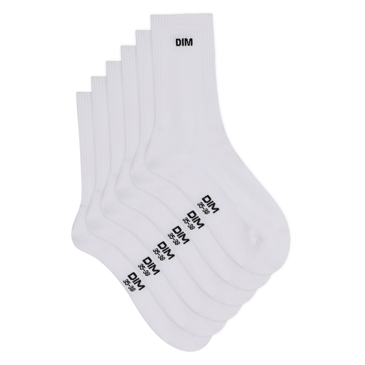 Lot de 3 chaussettes mi-hautes sport Original lot blanc, DIM
