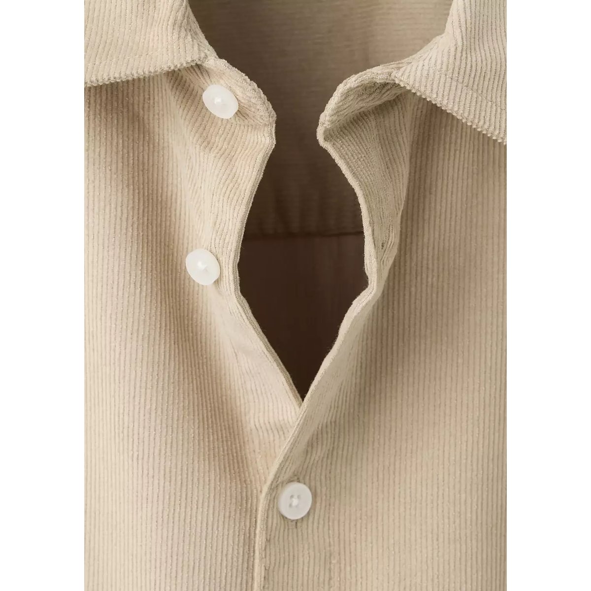 Chemise 100 % coton en velours côtelé sable, MANGO KIDS