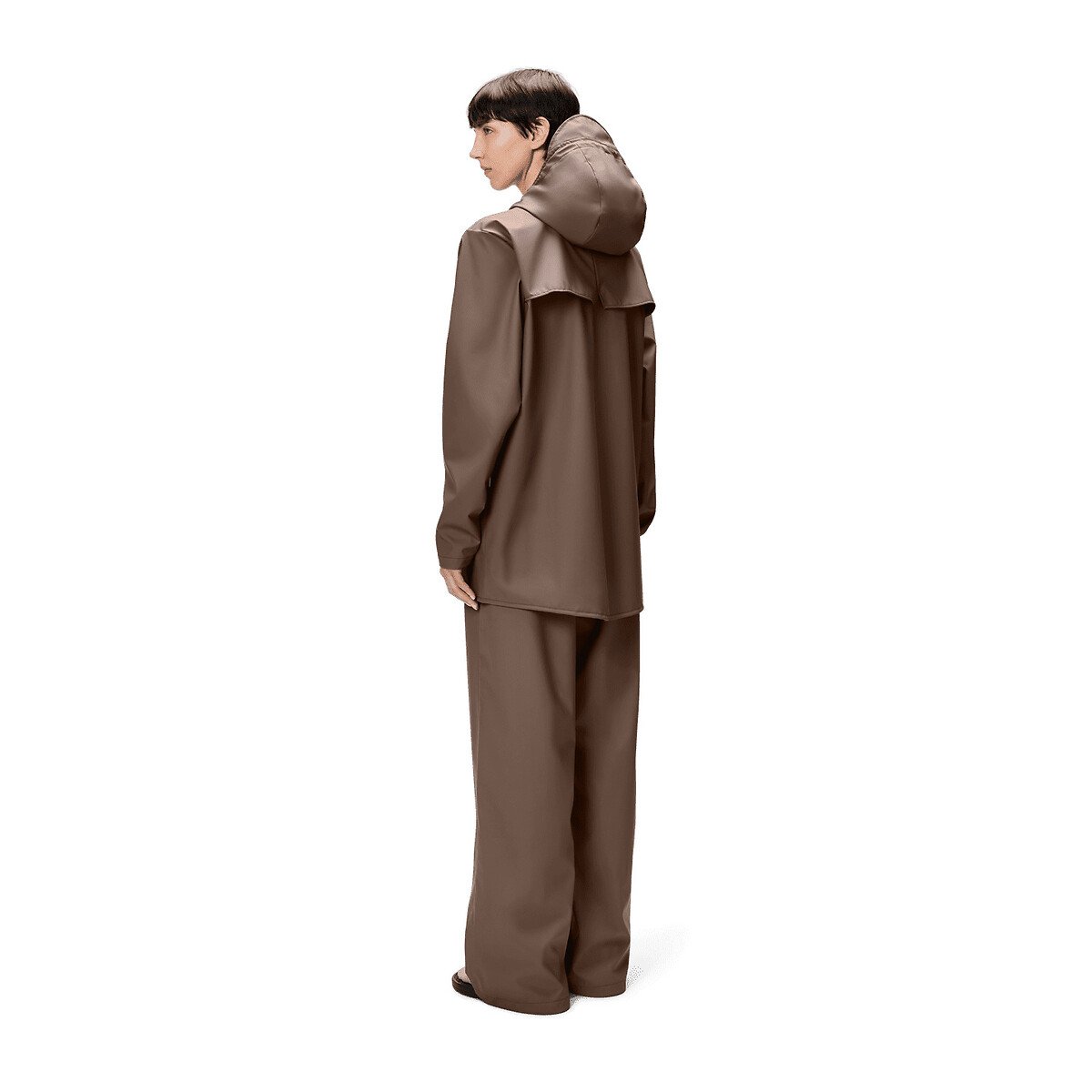 Veste imperméable à capuche A-LINE JACKET marron, RAINS