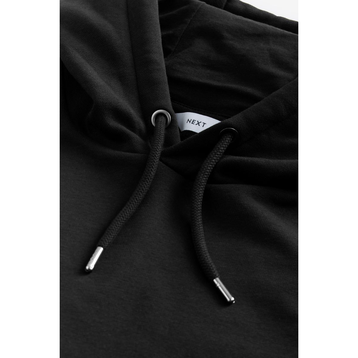 Sweat à capuche regular en jersey majoritaire noir, NEXT