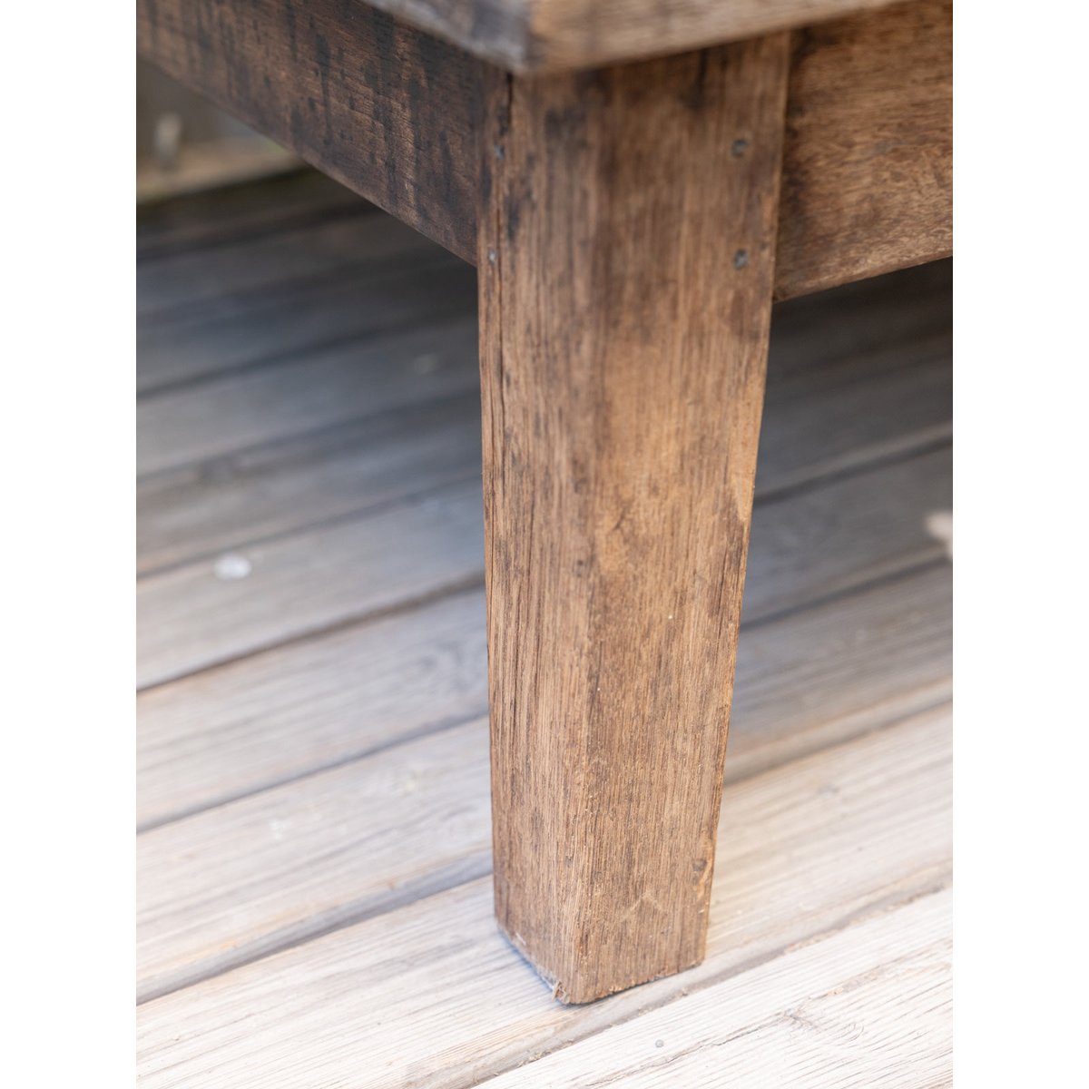 Grande table basse en chêne Léonie N°1123 - Bon état bois foncé, DEBONGOUT