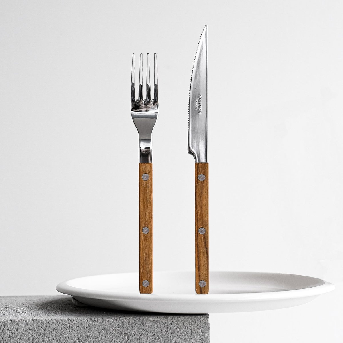 Ménagère 48 pièces, Bistrot teck, SABRE