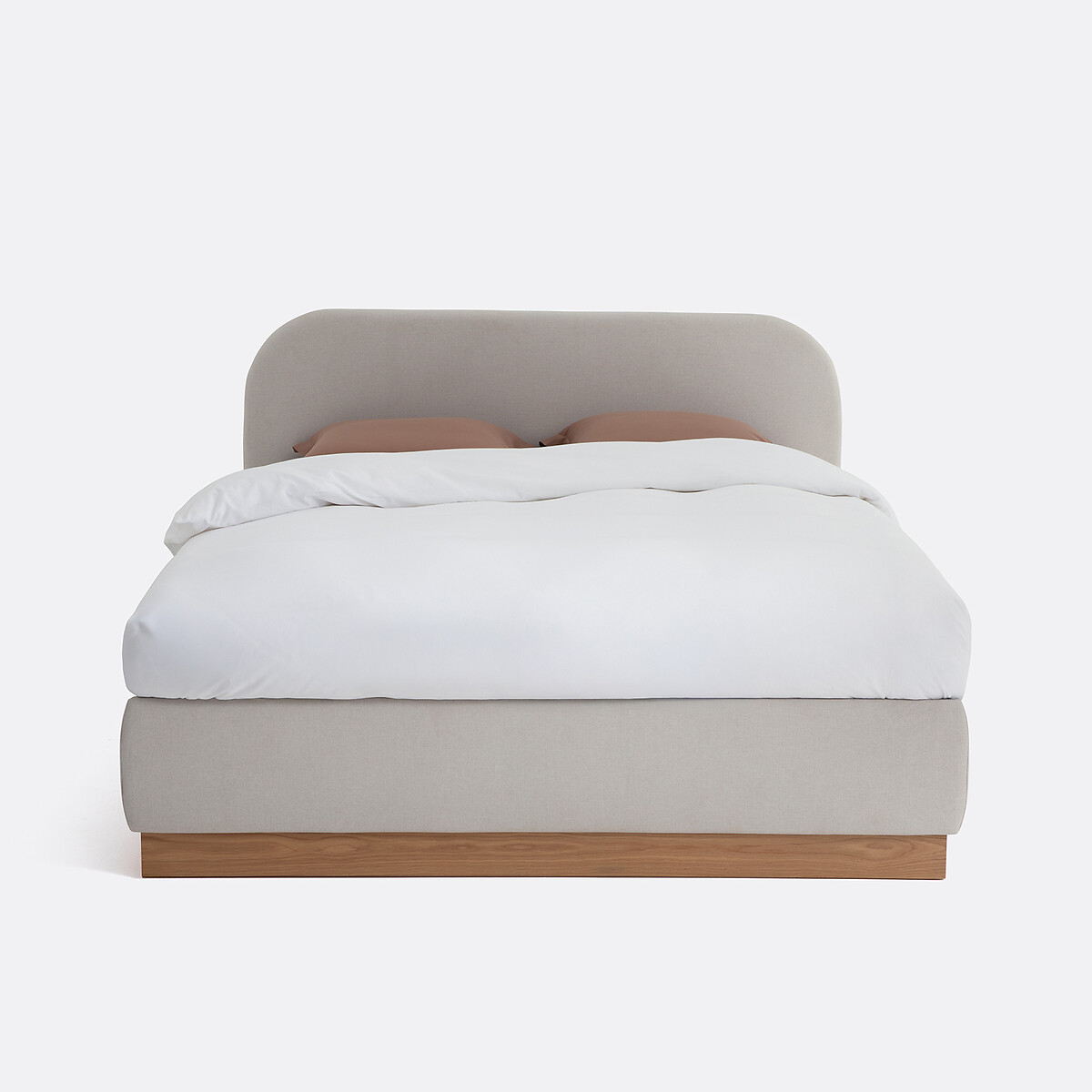 Cama com arrumação e estrado elevatório, Marica bege, LA REDOUTE INTERIEURS