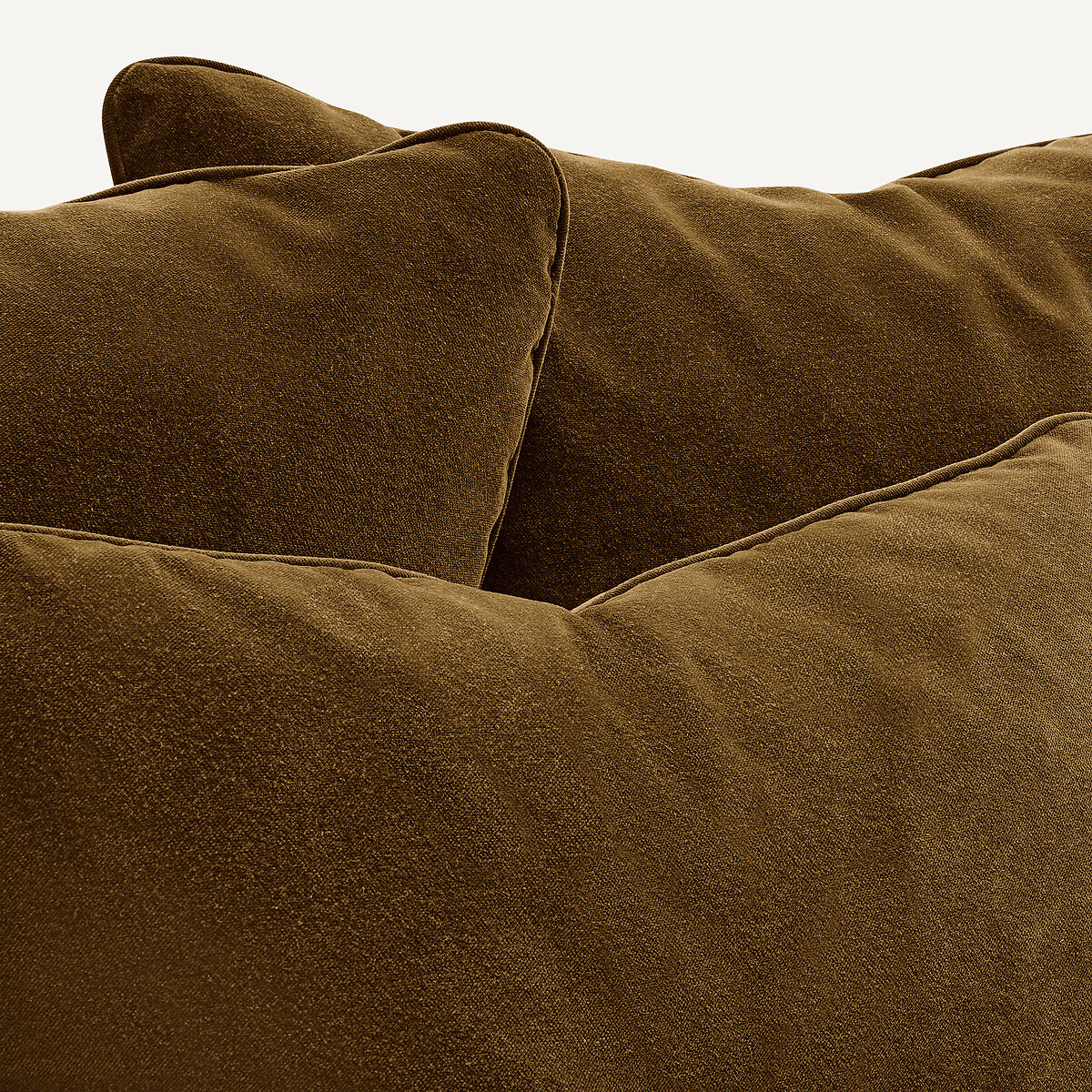 Canapé 3P convertible velours, Lazare bronze, AM.PM