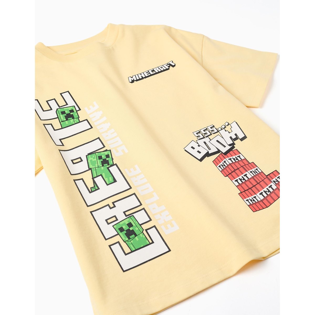 T-shirt en coton avec imprimés Minecraft jaune, ZIPPY