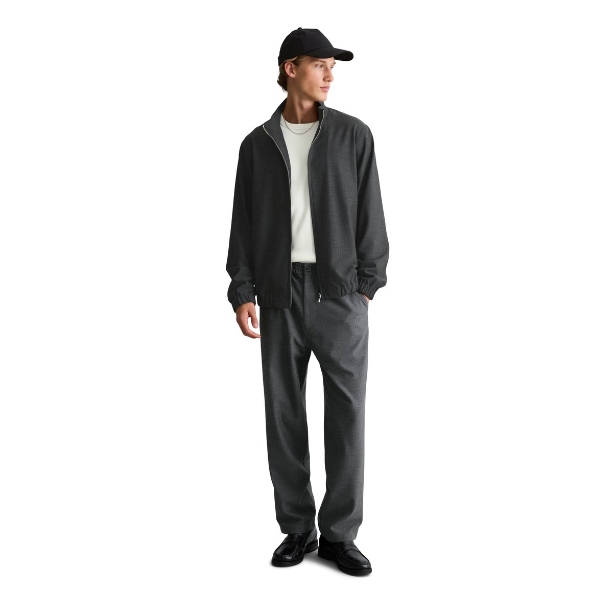 Surchemise coupe classique avec un motif en chevrons gris, MARC O’POLO DENIM