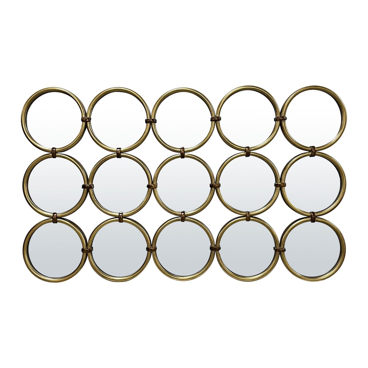 Miroir métal multi ronds 120x71.5cm or, EMDE