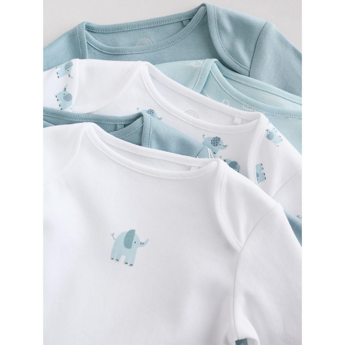 Body manches longues éléphant bébé, lot de 5 bleu, NEXT