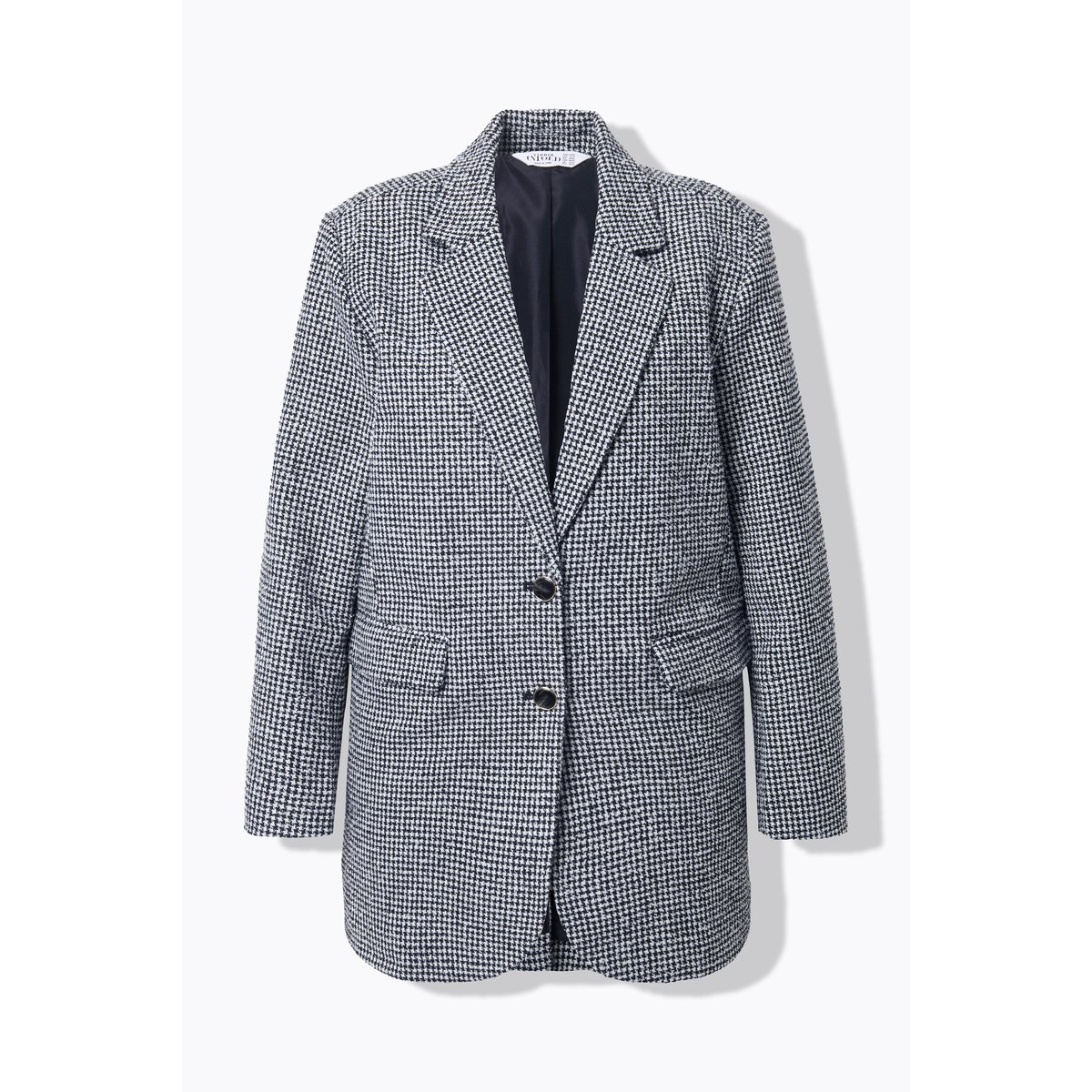 Blazer oversize à motif pied-de-coq beige-sable, STUDIO UNTOLD
