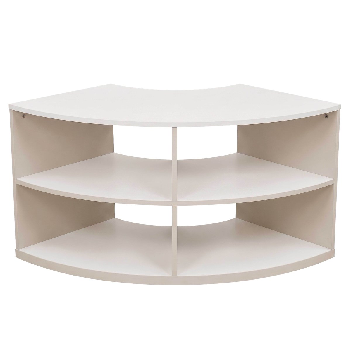 Meuble TV d'angle coloré 120 cm, LUKE crème, OVIALA