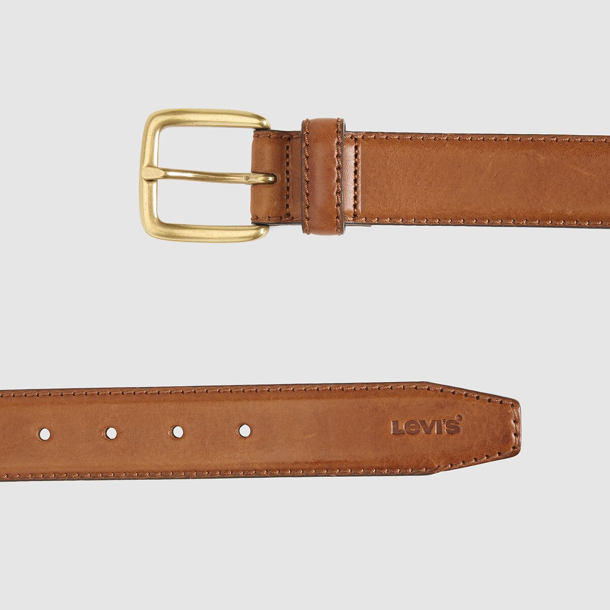 Cinto fino em pele FINN FEATHER castanho, LEVI'S