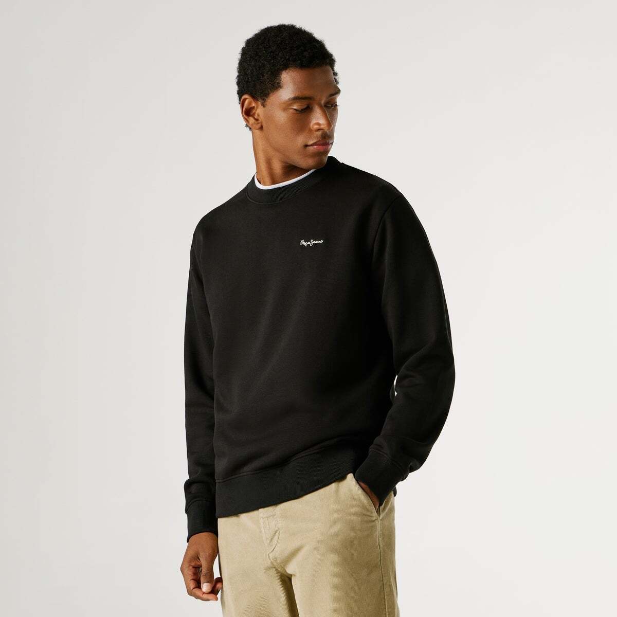 Sweat-Shirt Coupe Regular À Col Rond noir, PEPE JEANS