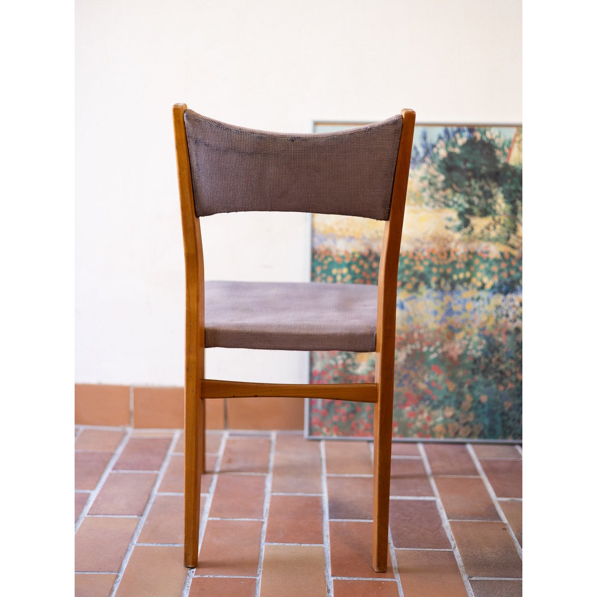 Lot de 4 chaises authentiques Alma N°1897 - Bon état bois clair, DEBONGOUT