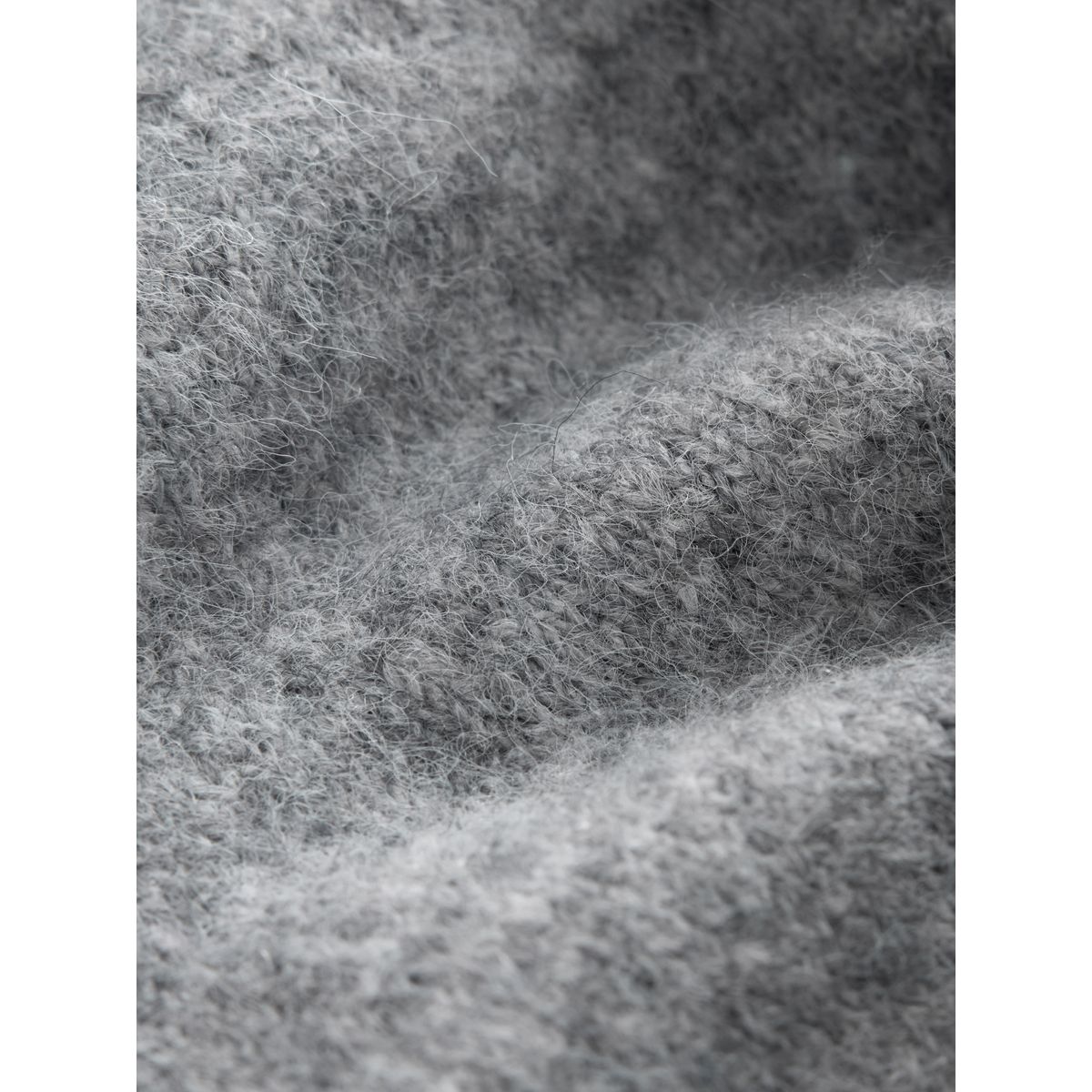Pull ras du cou en maille à manches longues gris chiné, NEXT