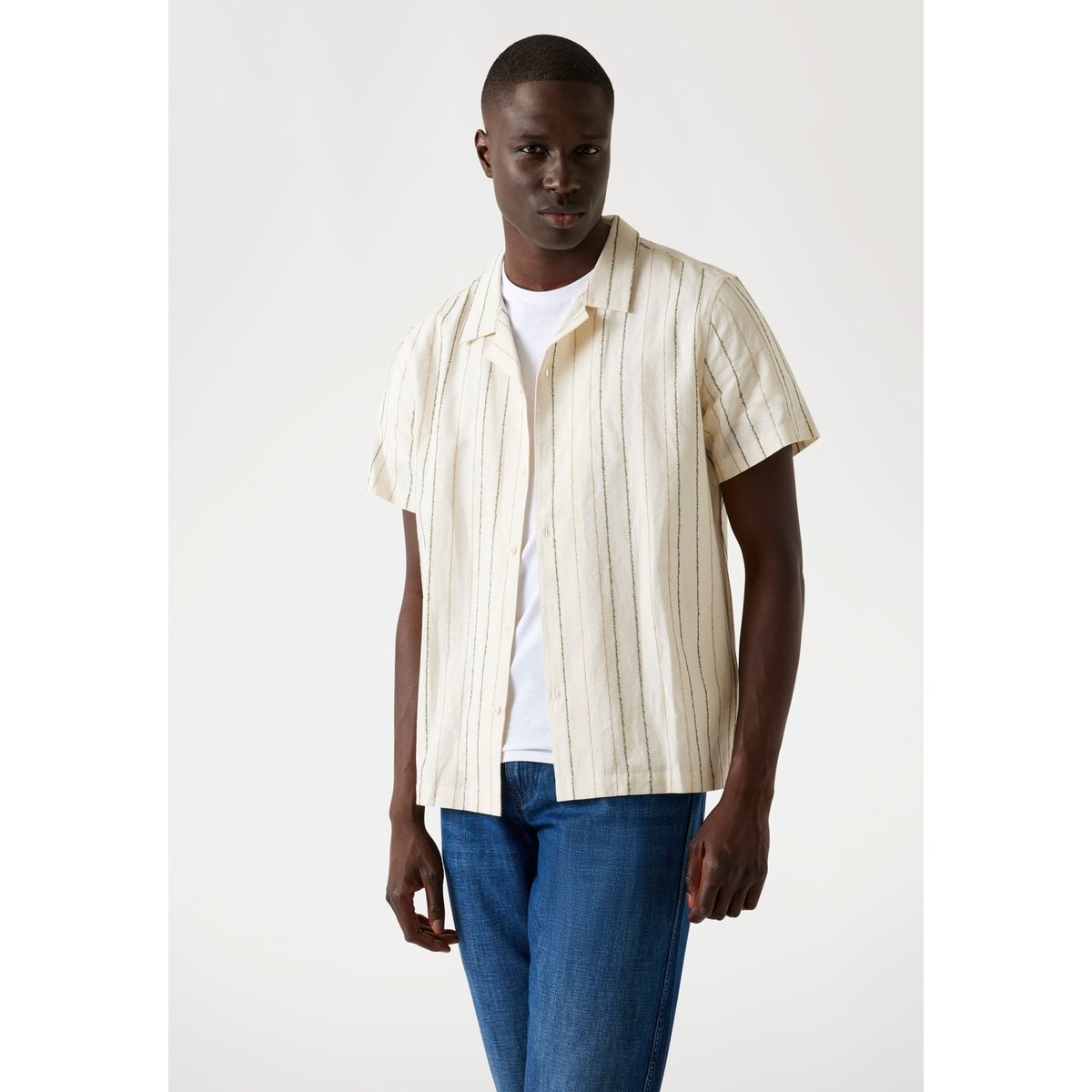 Chemise À Rayures beige multi, GUESS