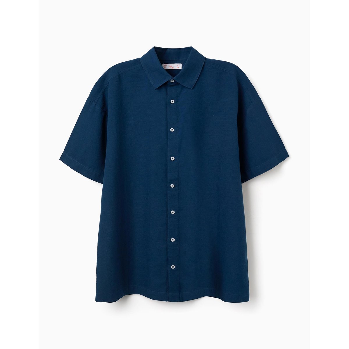 Chemise à manches courtes en coton You&Me bleu, ZIPPY