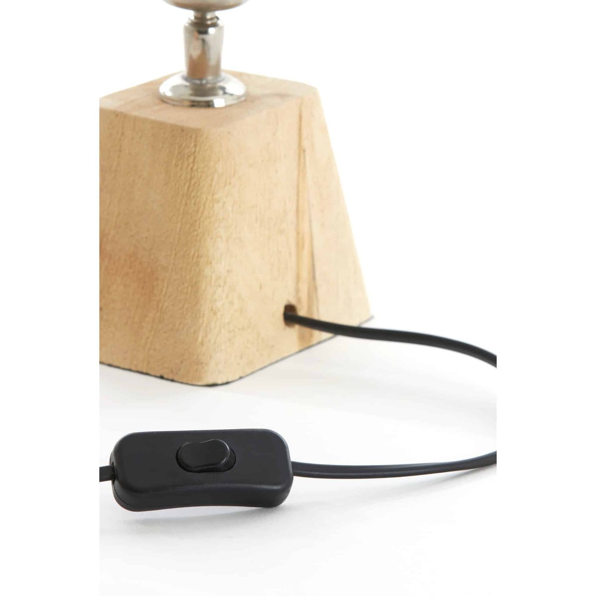 Base De La Lampe Bois KARDAN naturel, LIGHT & LIVING 