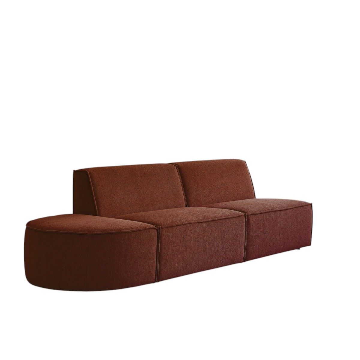 Banquette en Tissu, DARIO rouge, TIKAMOON
