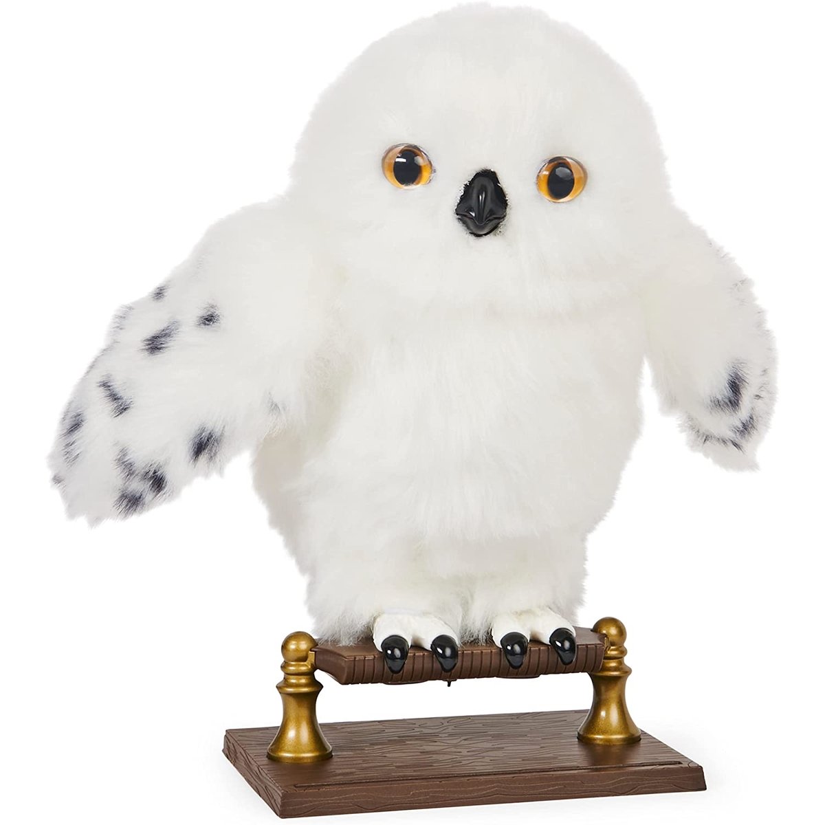 Wizarding World Harry Potter - Hibou interactif en peluche Hedwig blanc, SPIN MASTER