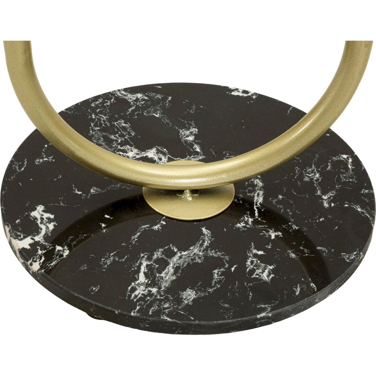 Porte-manteau sur pied en métal effet marbre GLAM doré et noir, RECOLLECTION