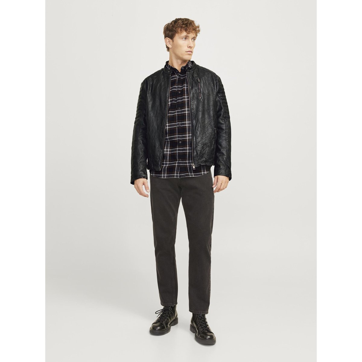 Veste En Cuir black, JACK & JONES